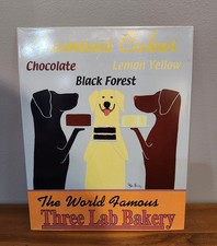 Black Lab Sign Funny in or outdoor labrador retriever metal tin yard art gift