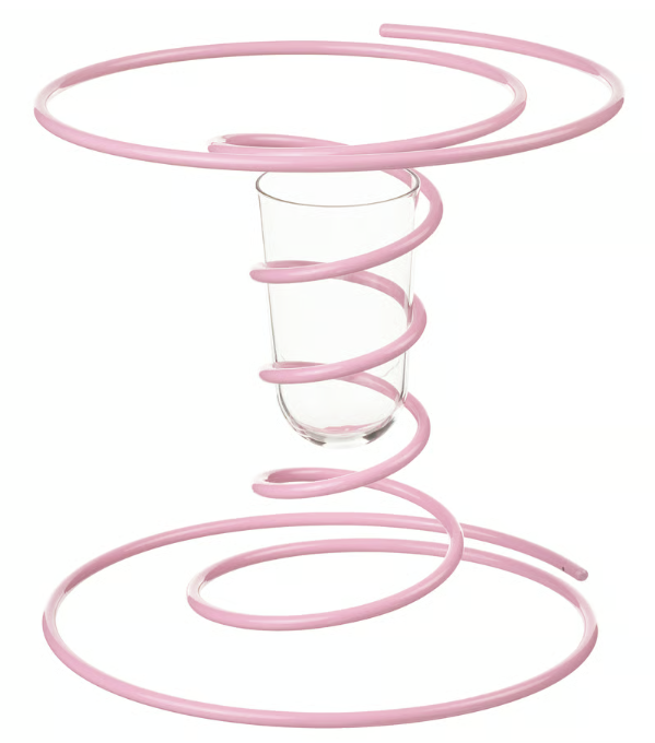 IKEA グスタフウェスト ヴィンテルフィント 置物 花瓶 Gustaf Westman X Ikea Vinterfint Vase Pink, spiral, 31 cm New