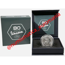 5 &euro; EURO ITALIA 2026 ARGENTO 80&deg; ANNI VESPA Original Im Faltetui &ndash; Vorverkauf