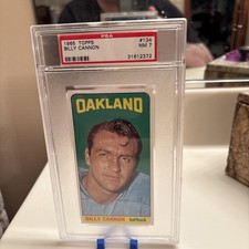 1965 Topps #134 Billy Cannon PSA 7 Oakland Raiders LSU Heisman winner