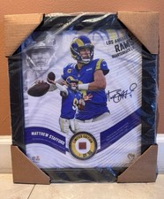 Mathew Stafford LA Rams Framed 15" X 17" Game Used Football Collage LE 3/50
