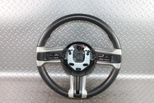 Worn 10-14 Mustang Black Leather Driver Column Steering Wheel Radio Controls Worn 10-14 Mustang Black Leather Driver Column Steering Wheel Radio Controls
