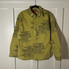 Supreme Jacquard Logo Denim Shirt Olive SS20 Size M - RARE Supreme AOP Button Up