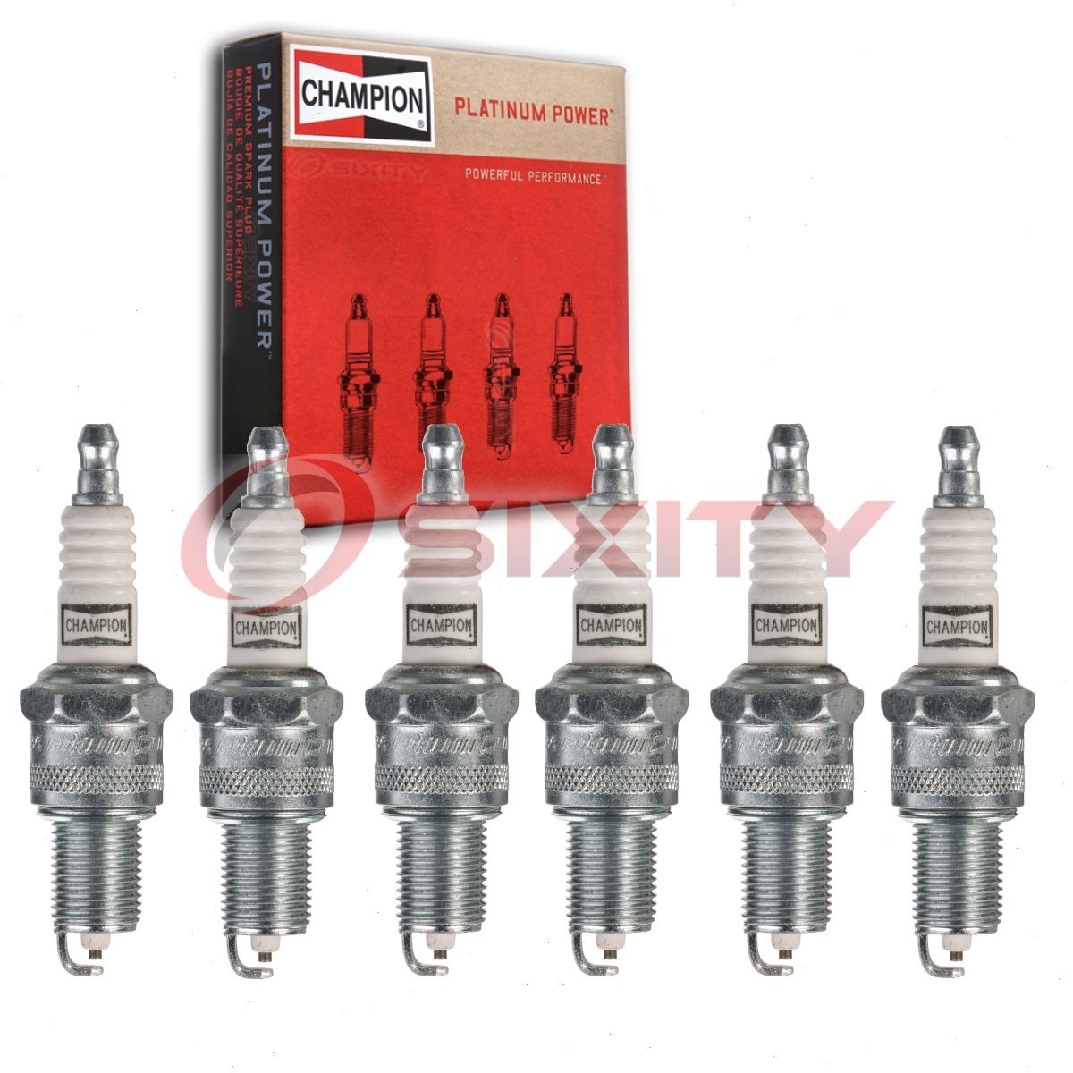 6 pc Champion Platinum Spark Plugs for 1967-1970 Fargo A108 Van 2.8L 3.2L ug