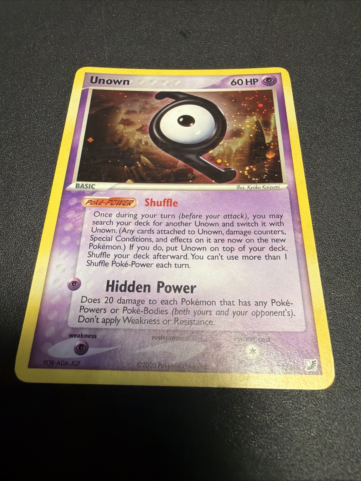 Pokemon Unown (Z) Z/28 Unseen Forces Holo With Swirl MP