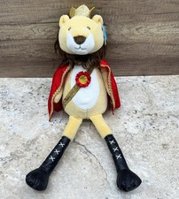 FAO Schwarz Glow Brights King Lion Plush 23  Lights  Sound Stuffed Crown Cape