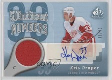 2005 SP Game Used Edition Significant Numbers 10/33 Kris Draper #SN-KD Auto 0c3
