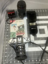 Canon AE-1 Silver 35mm SLR Film Camera With 50mm New FD 1.8 Lens