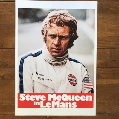 Poster Glorious Le Mans Gulf Promotional 2 Steve Mc /Steve Mc/Porsche 917K/Gulf