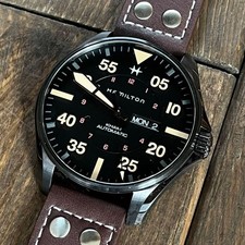 Hamilton Khaki Aviation H64705531 Men's 46mm Black Dial Automatic Watch Used 2