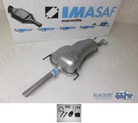 Imasaf ESD Auspuff Endtopf für Opel Astra G Stufenheck 1.4-2.2+16V Flansch +Zub.
