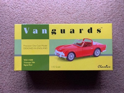 Vanguards Corgi 1:43 Triumph Tr4 Signal Red VA11500