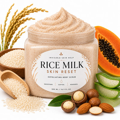 Rice Milk Skin Reset Body Scrub 500ml Sugar Scrub with Rice Extract