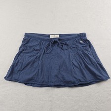 Abercrombie Fitch Blue Skirt Junior's Size Small Drawstring Pockets