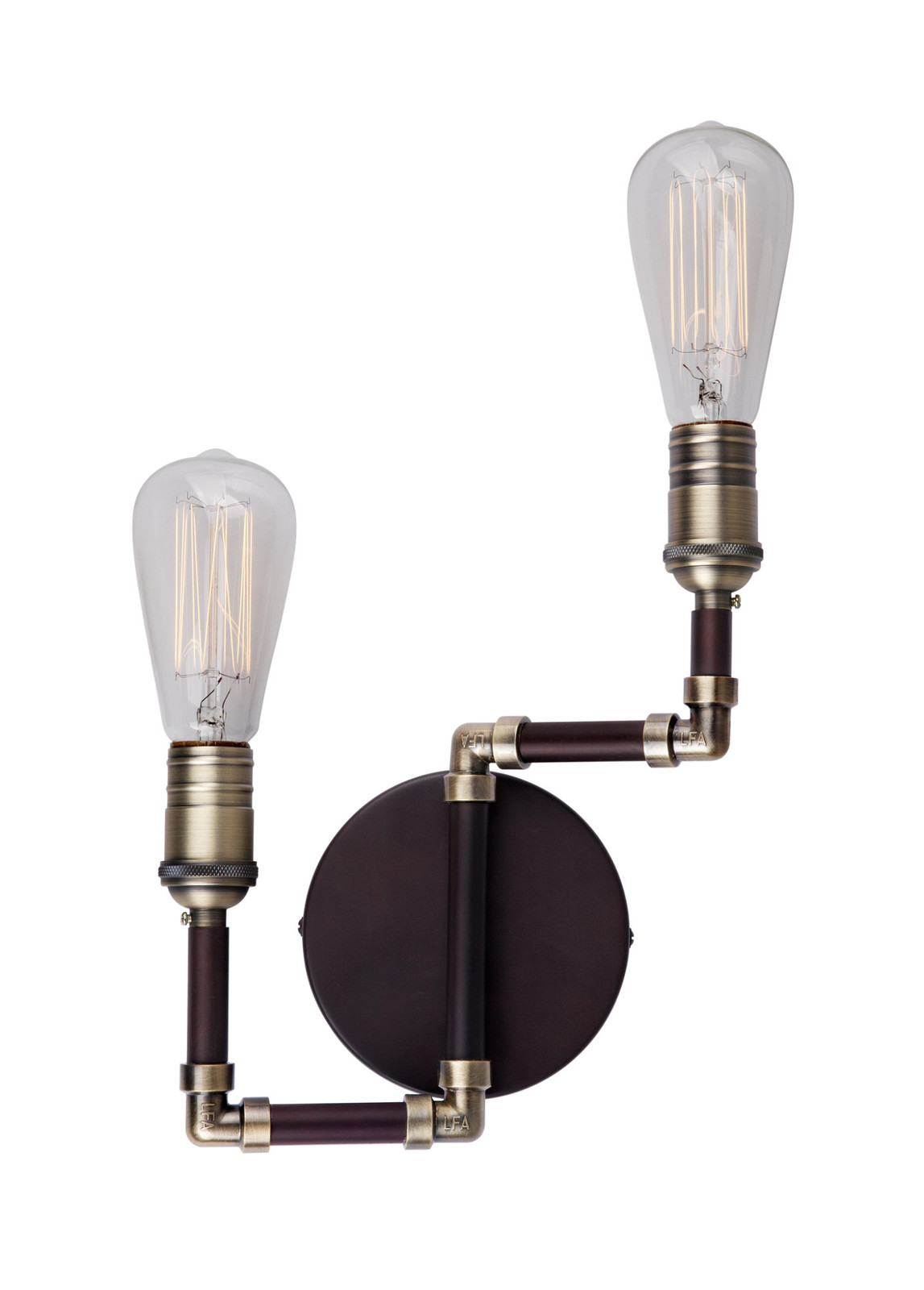 Forte Lighting 7064-02 10-Inch Wall Sconce 2-Light Compliant Design