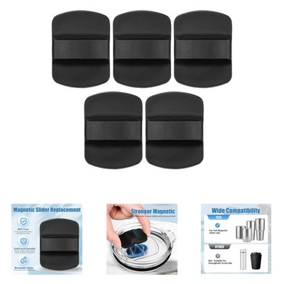 Magnetic Slider Replacement for Yeti, ABS Plastic, 5 Pack Lid Slider for 10 14