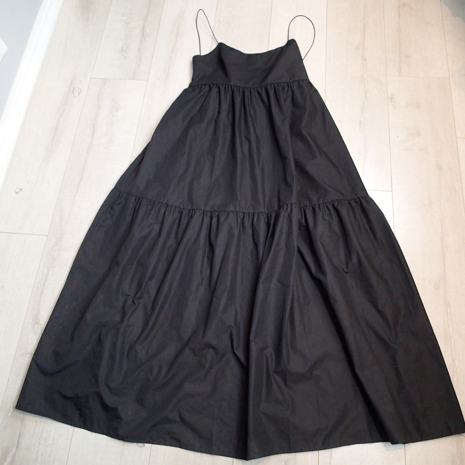 Commense Boho Pleated Solid Black Backless Tiered… - image 8