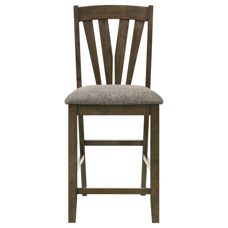 Canfield Fabric Counter Height Dining Side Chair in Brown - Image 3 of 4