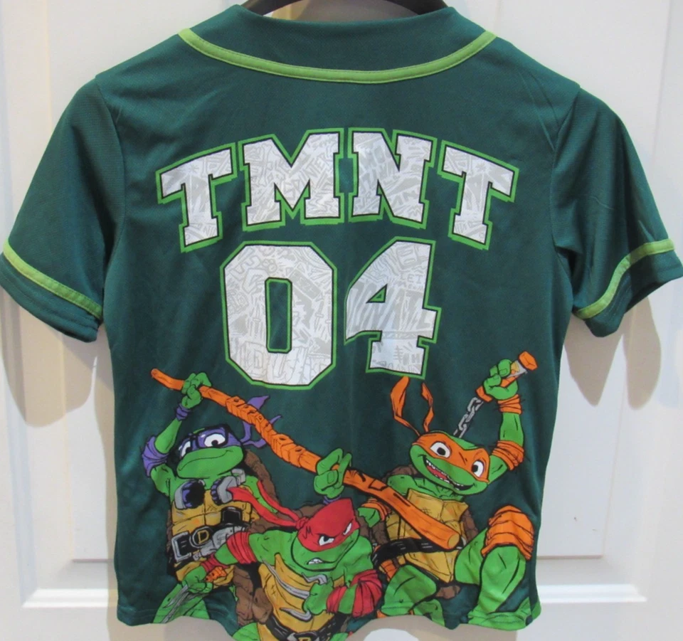 TMNT 忍者神龟棒球球衣男孩尺寸 10-12 Mayhem — 第 2/4 张图片