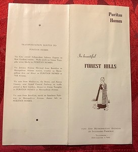Circa 1939 Puritan Homes Forest Hills Queens NYC Sales Brochure