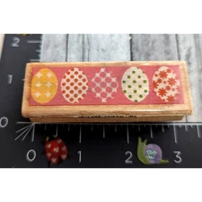 Hampton Art Easter Eggs Studio G Rubber Stamp Wood #E1
