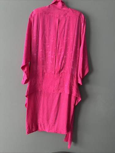 Liz Claiborne Size 10 Vintage Silk Pink Floral Dress Wrap Belt Sash Retro - Picture 6 of 11