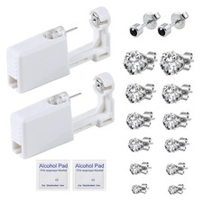 Kit de 2 pistolas perforaci n oreja, kit piercings desechables con...