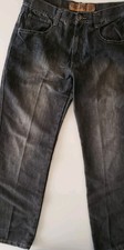 South Pole Premium Mens Baggy Black Jeans. Sz: 34 Vntg