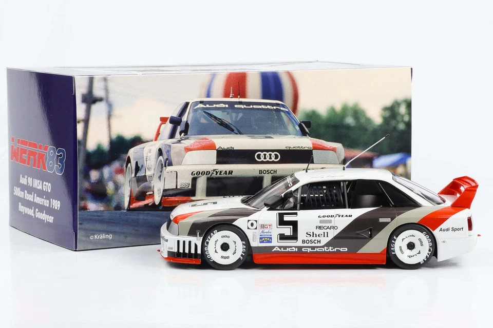 1:18 Audi 90 Imsa Gto #5 500 km Road America Imsa 1989 Haywood Goodyear Werk83 - Immagine 4 di 4