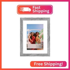 Vittanly 6x8 Picture Frame, Display Pictures 4x6 with Mat or 6x8 without Mat, Ph