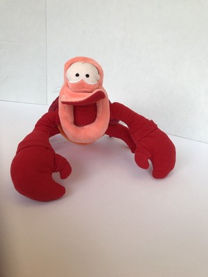 Vintage Disney Parks Little Mermaid Sebastian Plush Toy Small 8
