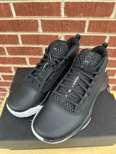 UNDER ARMOUR Lockdown 4 Men's Basketball Shoe 3022052-005 Black Size 8 NEW