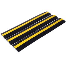 Cable Protector Ramp Rubber Speed Bumps 2 Pack of 1Channel 6600Lbs Load Capacity
