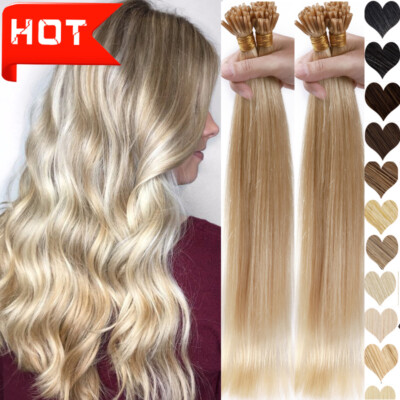 Stick I Tip 100% Remy Human Hair Extensions Pre Bonded THICK 150G Icy/1g/Strands