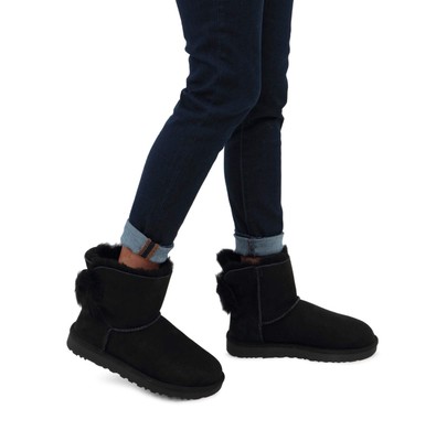 fluff bow mini boot