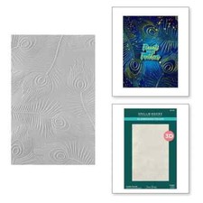 FEATHER FLOURISH 3D EMBOSSING FOLDER-Spellbinders Paper Arts-Textured-Peacock