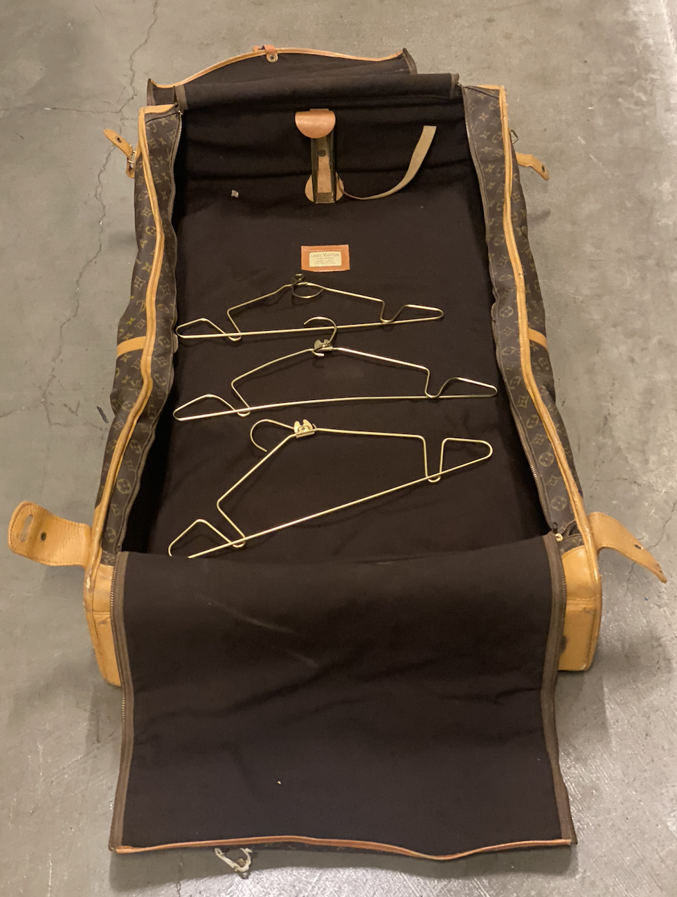 Vintage Louis Vuitton Large Folding Garment Bag Monogram Canvas Luggage