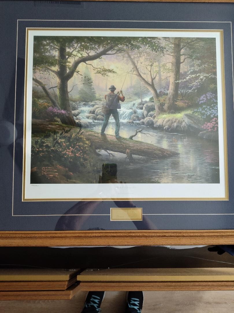 Foothill Fishing Hole by Thomas Kinkade Signed and Numbered 778 of