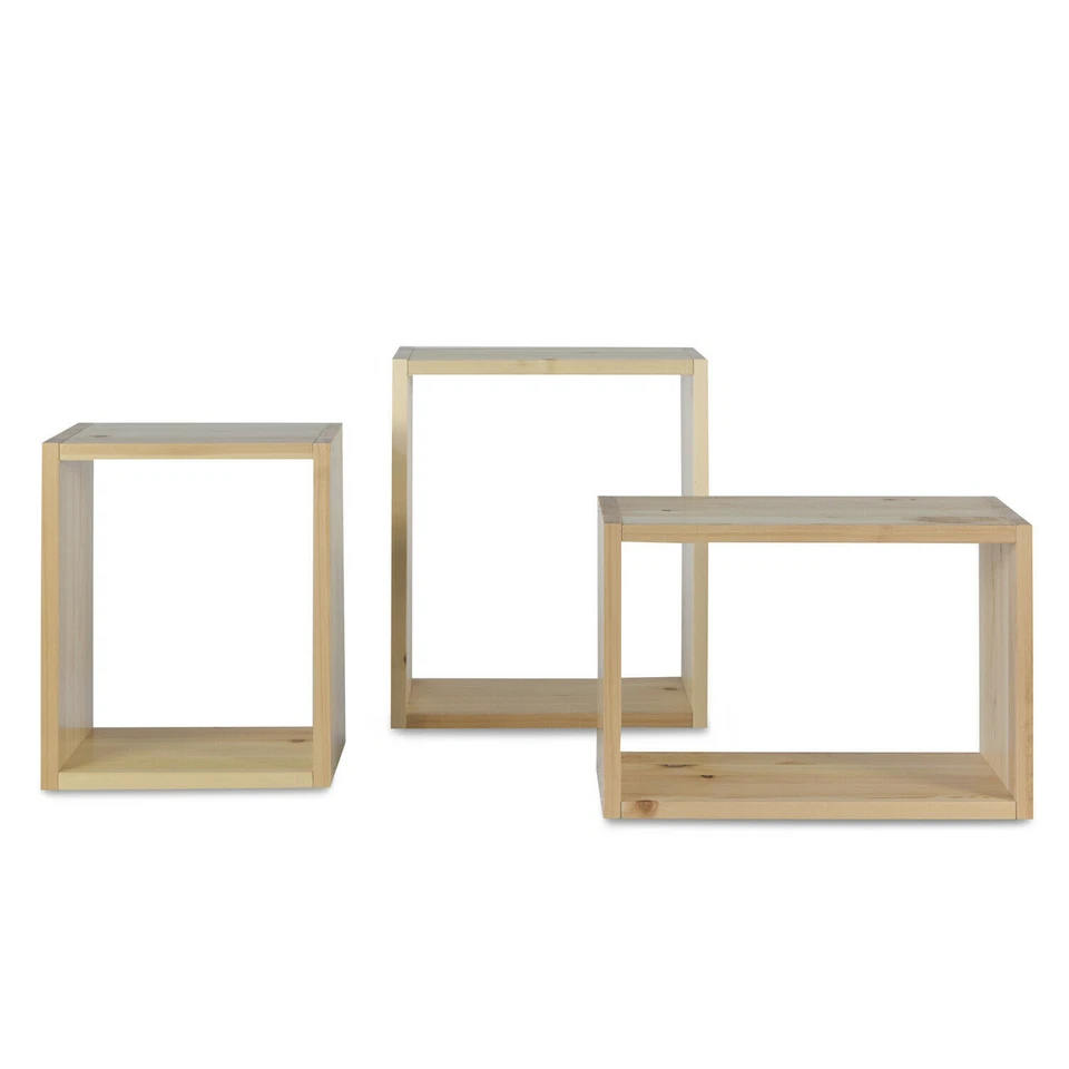 Étagères Murale Biblothèque Lot de 3 Meuble Rangement en Bois Salon Homestyle4u - Photo 3/4