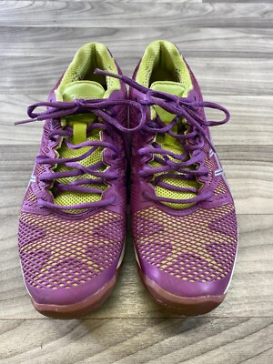Asics Gel-Solution Speed Running Shoes (E450Y) Purple-Yellow Womens Sz 9.5