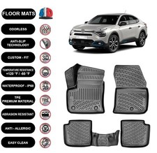 Floor Mats Liner Fits Citroen E-C4X Electric (2023-2024) Waterproof 4D Molded x4