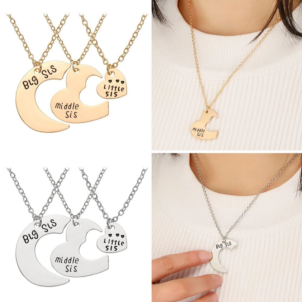 Sister necklaces sale for 3 gold