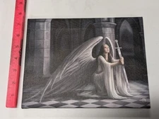 Anne Stokes The Blessing Canvas Print 7.5" X 10"  Angel FREE SHIPPING