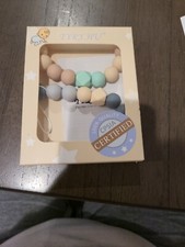 TYRYHU Pacifier Clip For Babies Blue Green NIB