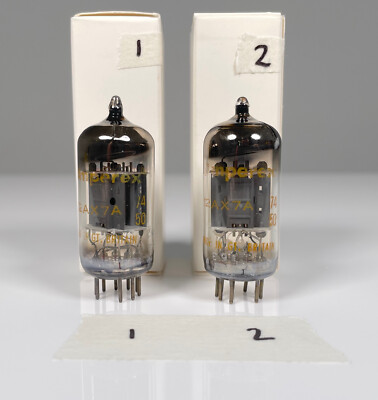Amperex 12AX7A/7025 真空管 2本セット Amperex 12AX7A Tube | Vacuum Tube | Set of 2 | Pair | Vintage Rare
