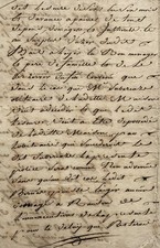 18th Century French Original Letter Manuscript