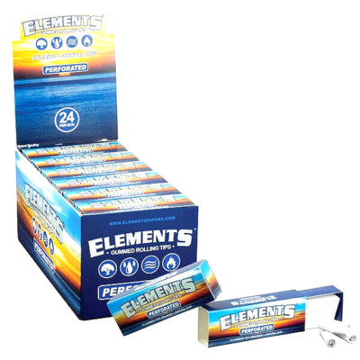 3x Elements Perforated Gummed Filter Tips 33/Pk Chlorine/Chemical Free USA SHPD