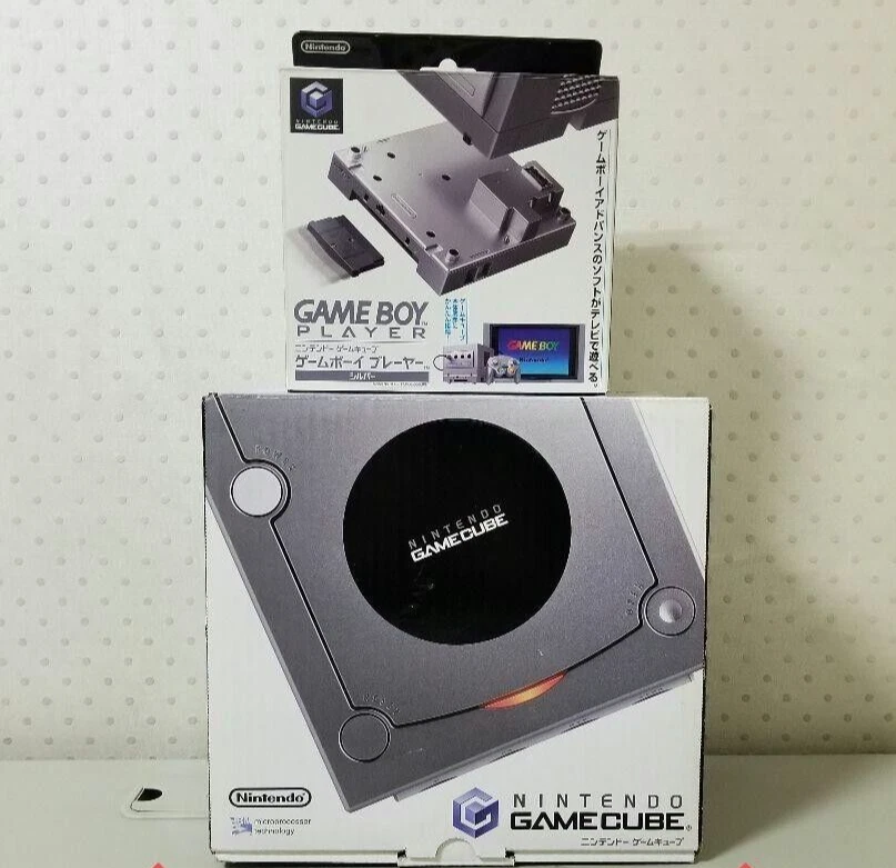 NINTENDO GAMECUBE Console GAME BOY PLAYER Startup Disk Silver Set 