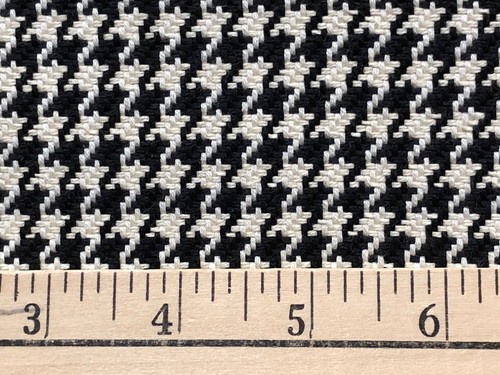 D2286 Houndstooth Black Antique White Fabric