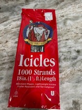 Old World Santa Icicles Tinsel 1000 Strands Christmas NOS